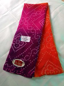 Bandhej Print Saree 😍1