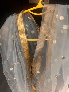 Grey Lehanga With Gota Patti Work