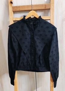 Elegant Black Embroidered Top size-36-38