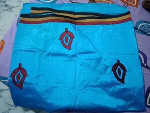 Blue Silk Saree and Blouse Set