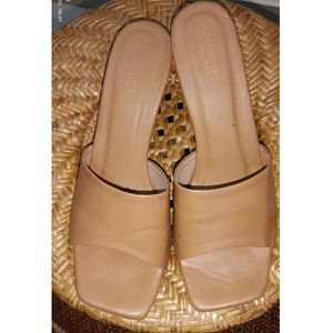 Beige Mule Heels