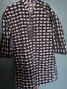 Black Printed Women Kurta
