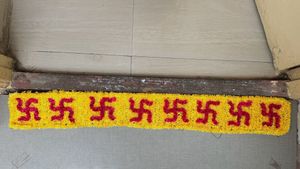 Fur Woolen Swastika Readymade Rangoli Patti