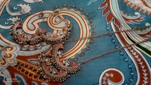 Oxidize silver necklace and earring set