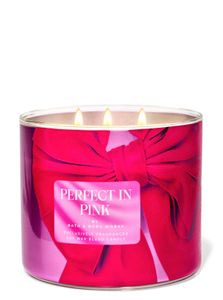 Bath & Body Works Perfect In Pink 3-wick Candle