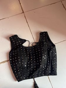 Elegant Black Sequin Blouse