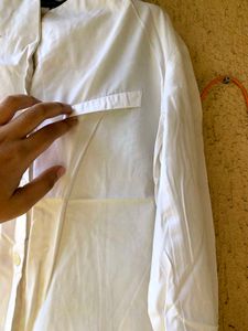 White Chinese Neck Shirt