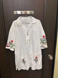 Embroidered Zara White Shirt