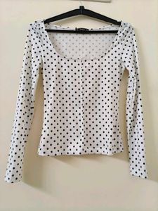 Polka Dot Long Sleeve Top