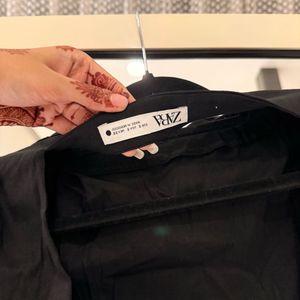 Backless Black Long Sleeve Top