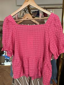 Pink Ruffle Top Big size