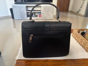 Aldo Black Studded Top Handle Bag