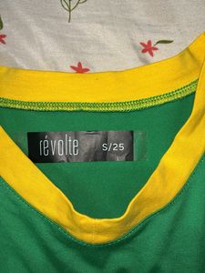 Jamaica Revolte Green &amp; Yellow Top