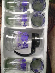 Lemon Set With Jug And 6 Glasses.