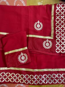 New Elegant Red Saree