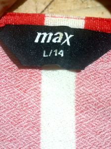 Red &amp; White Striped Long Sleeve Top