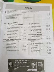 Icse Class 10th History/Civics 2025