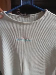 Cute Sheer Sleeve Top