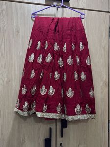 Maroon &amp; Silver Embellished Kurta