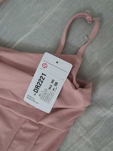 Pleated Waist Cami Short Dress In Pink