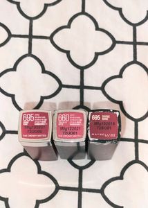 Set Of 6 - Maybelline New York lipsticks💄💄💄✨✨