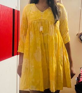 Yellow Printed Dress
