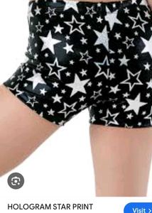 Star Print Velvet Shorts