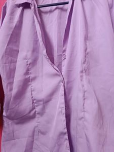 Lavender 3/4th Sleeves Shirt
