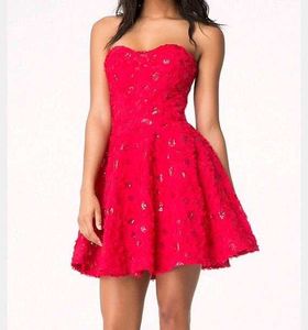 As You Wish Strapless Lace Dress