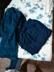 Embroidered Blue Kurta Set