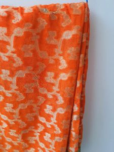 Embellished Orange Saree