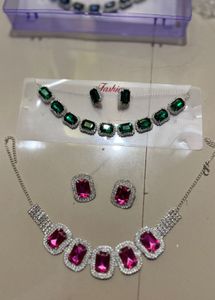 2 high quality diamond necklaces✨