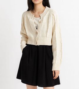 Cute Cropped Knit Cardigan