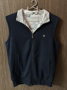Navy Zip-Up Vest