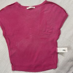 Zara Hot Pink Casual Top