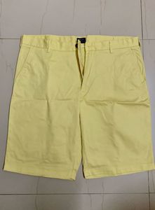 Arrow Sports Solid Men Yello Chino Shorts