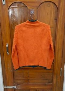 Lacoste Orange Knit Cardigan