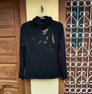 Dark Black Turtle Neck