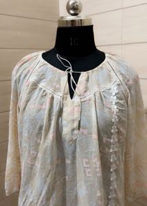 beige tunic imported top