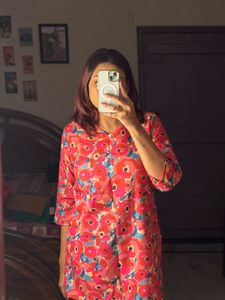 Floral Print Tunic Kurta