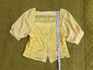 Yellow Lace Top Bust 34