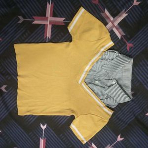 Yellow merge shirt with top