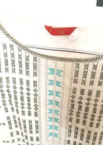 Embroidered White Kurta