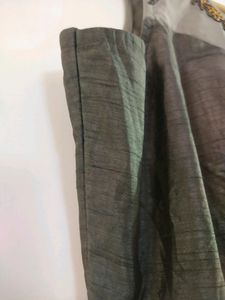 Elegant Gray Geometric Print Gown