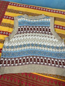Patterned Sweater Vest