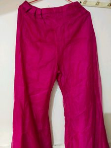 Sharara Set With Velvet Choli And Net Plazo