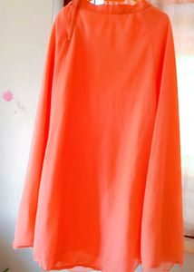 Vibrant Orange Long Skirt