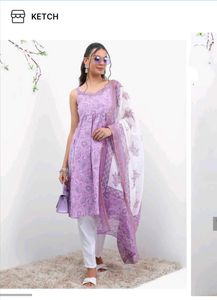 Elegant Purple Kurta Set