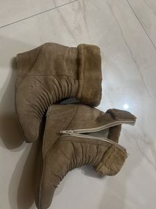 Boots Wedges Swede And Fur