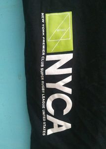 Qubic Jeans Black Graphic Tee